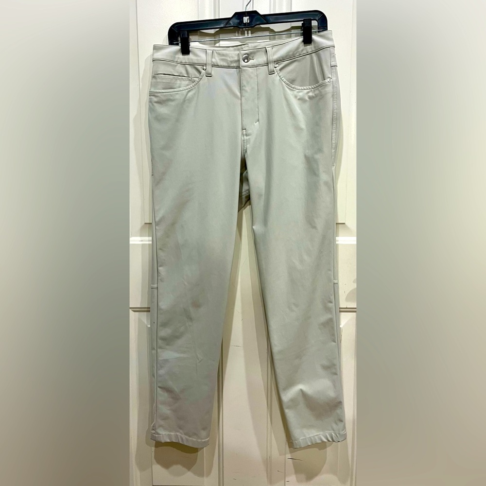 Lululemon ABC Slim-Fit 5 Pocket Pants Stone Warpstreme 31w 29in